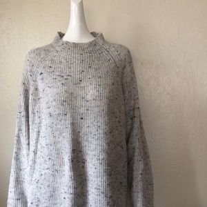 Madewell Oversized Gray Long Sleeve Sweater Sz XL